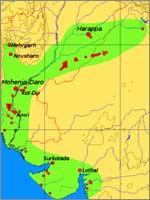 Карта Хараппской цивилизации