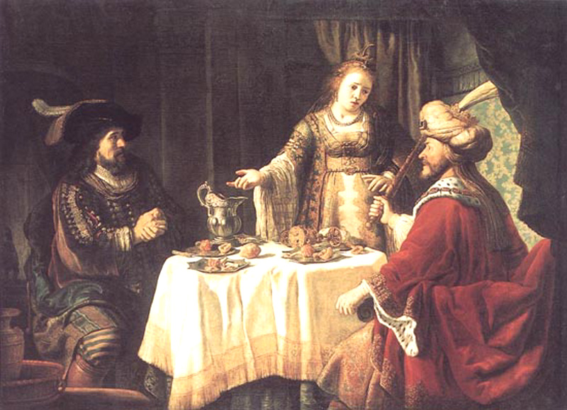 Клод Вигнон «Эстер перед Ахашверошем», 1624