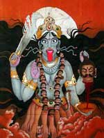 Кали Ма («Чёрная Мать») – индийская богиня смерти, разрушения, страха и ужаса, супруга разрушителя Шивы