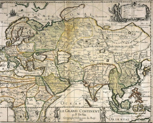 Западноевропейская карта середины XVII века