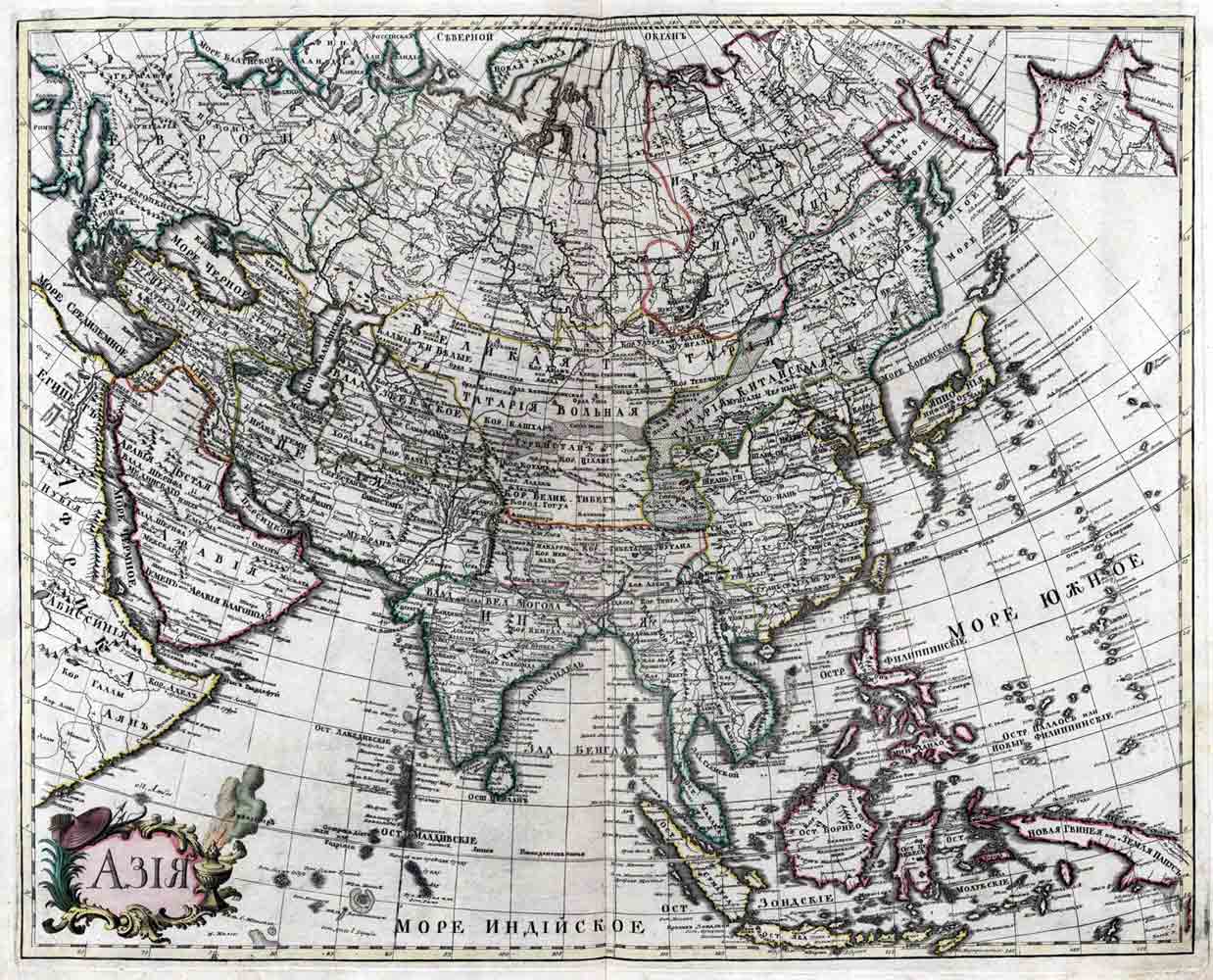 Русская карта Тартарии, 1745