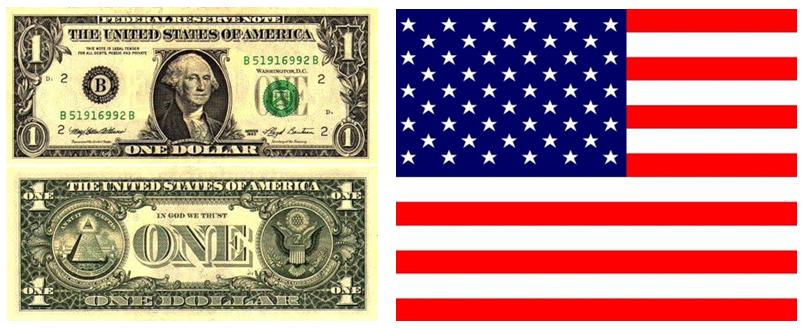 Эта тринадцатиричная система постоянного смешения отображена на долларе. У орла в лапах тринадцать стрел, на флаге 13 полос, 13 звёзд над головой орла, пирамида из 13 рядов и т.д.