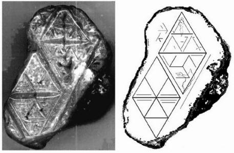 Камни с треугольными символами из Игарки